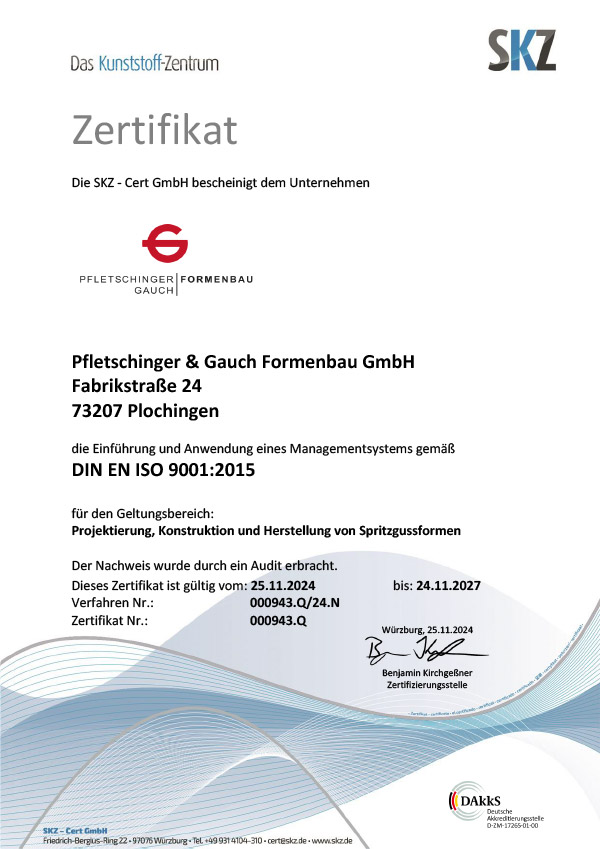 Zertifikat Managementsystem (deutsch)